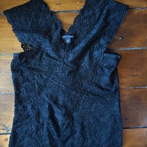 Vintage Banana Republic Black Lace Top